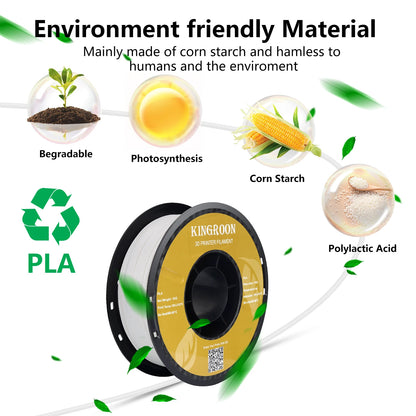Multicolor PLA 3D Printer Filament – 10KG, 1.75mm, 10 Rolls x 1KG, Free Shipping