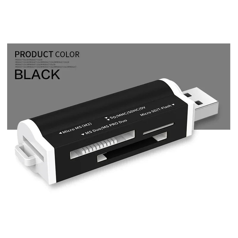 All-in-One USB 2.0 Card Reader – SD, TF, Micro SD, MMC, MS Pro