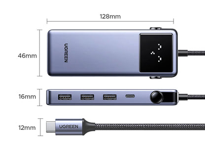UGREEN Uno USB-C Hub – 4K60Hz HDMI, 1Gbps LAN, PD100W, USB 3.0