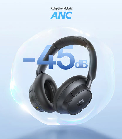 Baseus EH10 NC ANC Wireless Headphones – 45dB Hybrid Noise Cancelling, LDAC, Bluetooth 6.0, 80Hrs