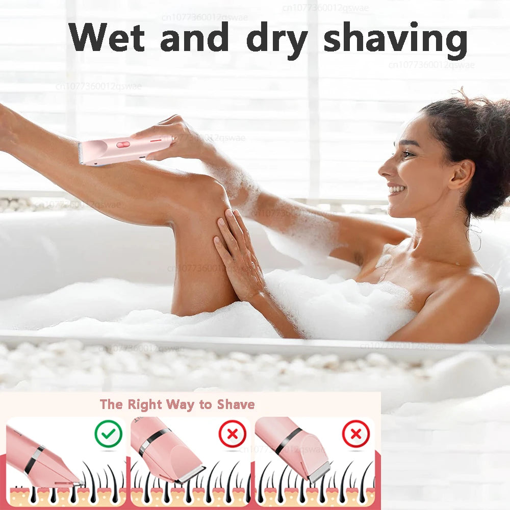 Electric Shaver for Women – Gentle Bikini Line, Underarm & Body Hair Remover