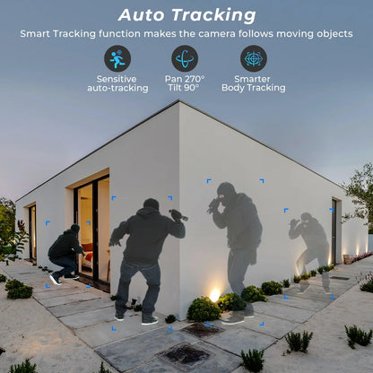 8MP 4K Dual Lens WiFi Security Camera – Night Vision, AI Detection