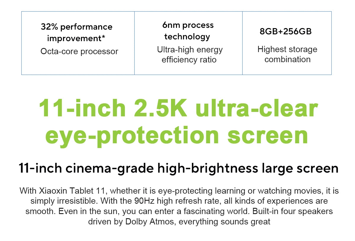 Lenovo Xiaoxin Pad 11 2025 – 11" 2.5K, MediaTek Dimensity 6300, 7040mAh, WiFi, Android 15
