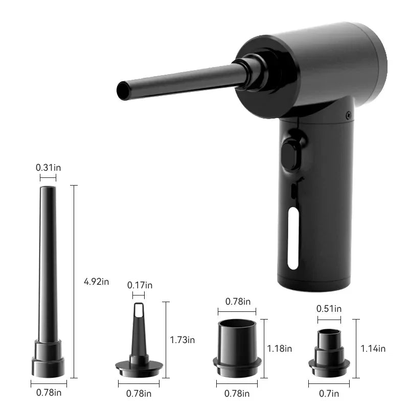 Wireless Air Duster 50000 RPM – USB Compressed Air Blower for PC, Laptop, Keyboard & Camera