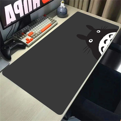 XXL Cartoon Cat Mousepad – 90x40cm HD Print, Non-Slip, Locking Edge Desk Mat