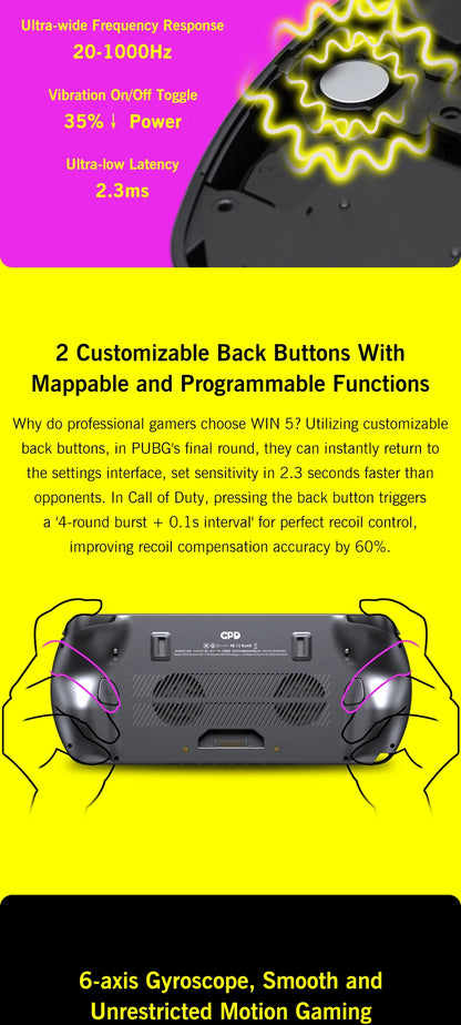 GPD WIN 5 Handheld Gaming PC – AMD Ryzen AI, 7" OLED 120Hz, 32/64GB DDR5, up to 2TB SSD, Windows 11