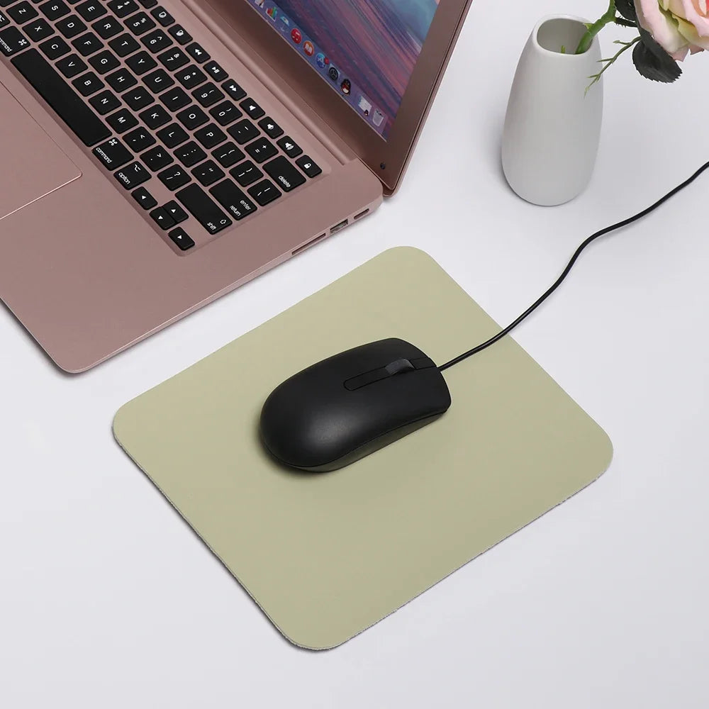 Gootrades Leather Mouse Pad – Anti-Slip, Smooth Fabric, 8 Colors (Office & Gaming)
