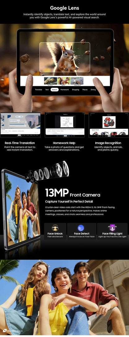 Blackview MEGA 12 Tablet 5G – 12.2" 2.4K 120Hz, Dimensity 7200, IP69K, 10000mAh