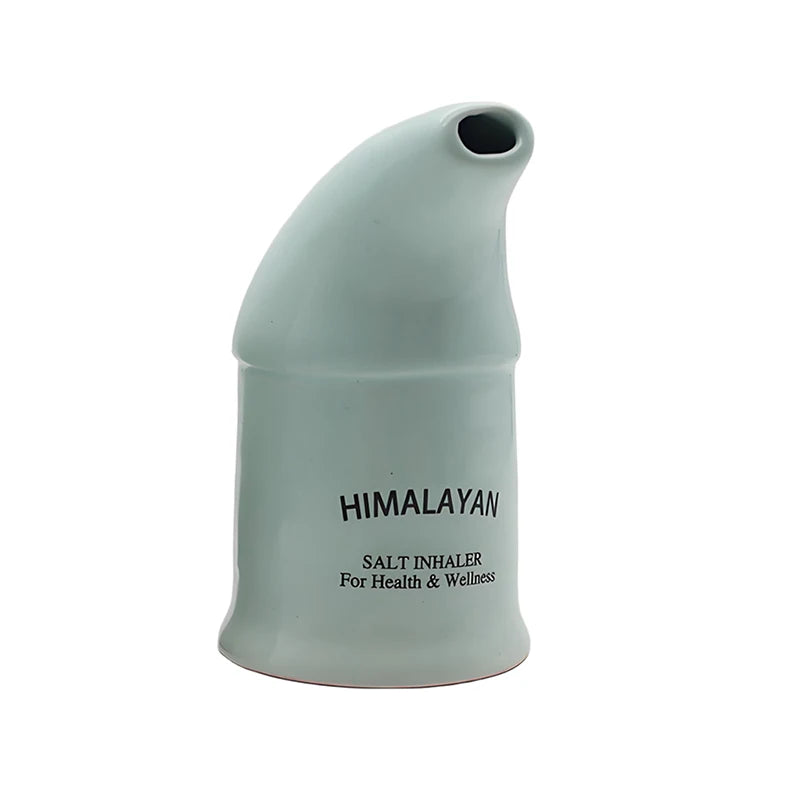 Ceramic Himalayan salt inhaler by R.E.D. Shopping for natural respiratory health therapy, showing the sleek design and salt chamber.