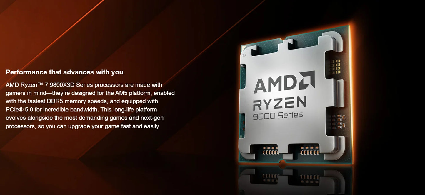 AMD Ryzen 7 9800X3D – 8C/16T, 5.2GHz, 96MB 3D V-Cache, AM5, 120W