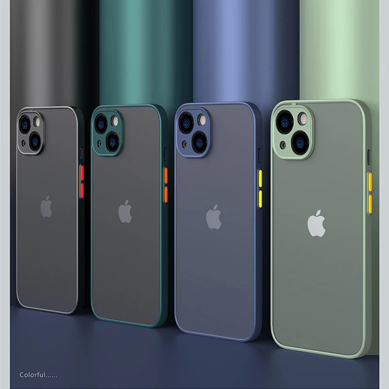 Armor Bumper Shockproof Phone Case for iPhone | Silicone Hard Cover for iPhone 7-15 Pro Max, XR, XS
