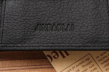 Genuine Cowhide Leather Men's Wallet – Short Bifold