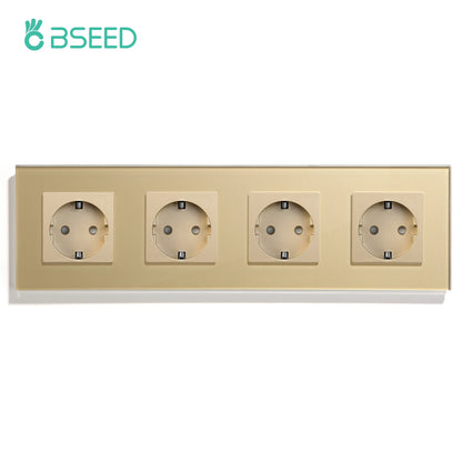 BSEED EU Wall Socket with USB-C Charging Port – Glass Panel 16A