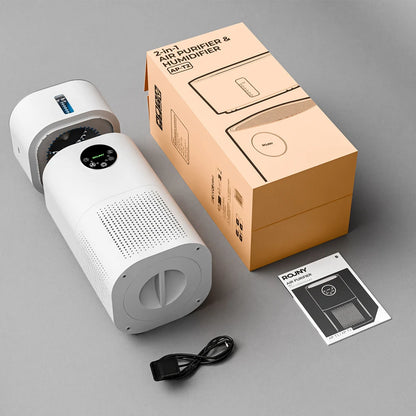 2-in-1 Air Purifier with Humidifier – H13 True HEPA Filter, Covers up to 60m², 24W
