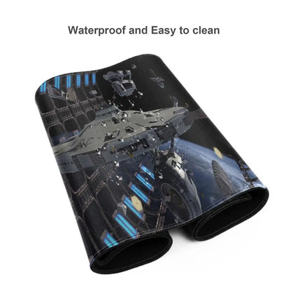 XXL Gaming Mouse Pad – Sci-Fi Space Design, Non-Slip Rubber Base