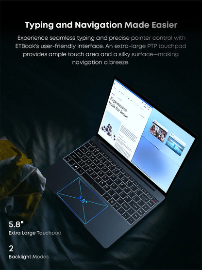Acer ETBook 14" 2K Laptop Intel Core i3-1220P 16GB RAM 512GB SSD WiFi 6 Windows 11
