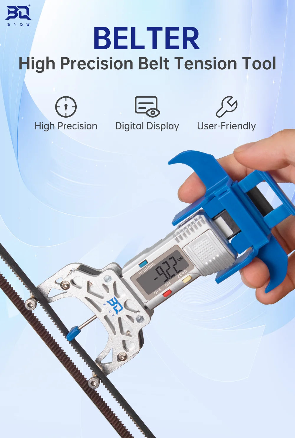 BIGTREETECH Digital Belt Tension Tool – Electronic Tensiometer for Voron, VZBOT, LDO