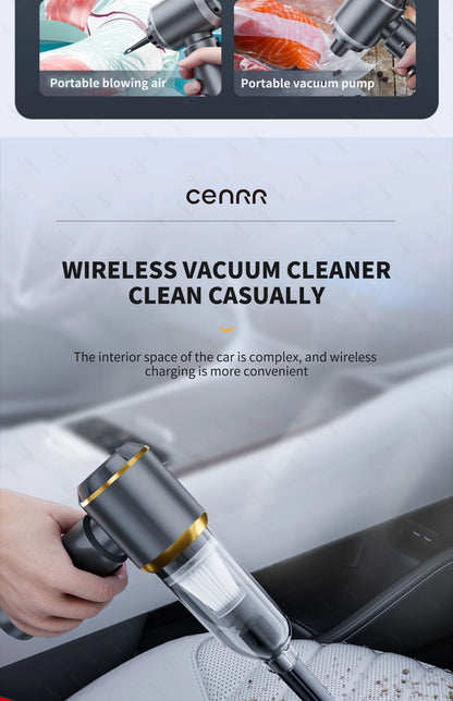 CENRR Mini Car Vacuum Cleaner – 998000Pa, Cordless, Handheld, Blower