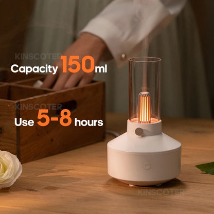 KINSCOTER USB Mini Aroma Diffuser & Ultrasonic Humidifier – 120ml/150ml Bedroom Diffuser