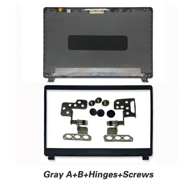 BOMP Laptop Case Parts for Acer Aspire 3 A315-42 A315-54 A315-56 EX215-52 – LCD Cover, Bezel, Hinge (Gray)