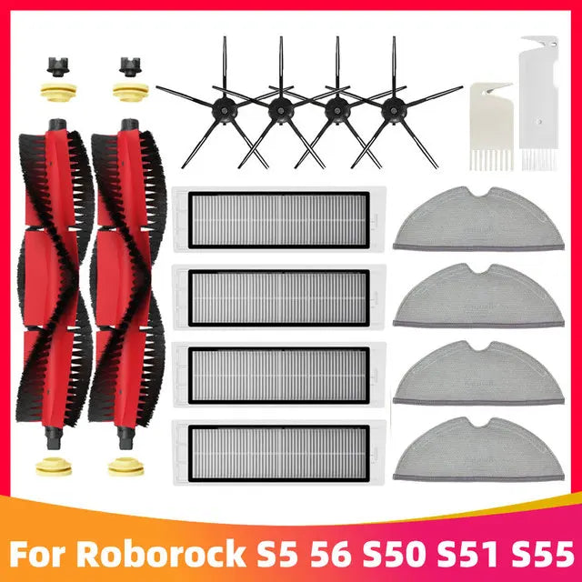 Roborock S5 MAX / S6 MAX / S6 MAXV Accessories | HEPA Filter, Brush, Mop, Water Tank