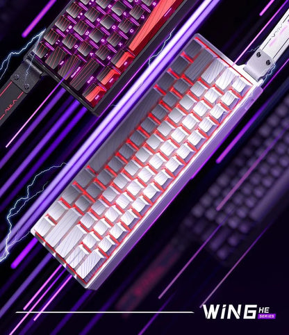 R.E.D. Shopping Aula Win68 HE magnetic switch mini gaming keyboard with RGB backlit, hot-swappable keys, wired connection for PC gaming