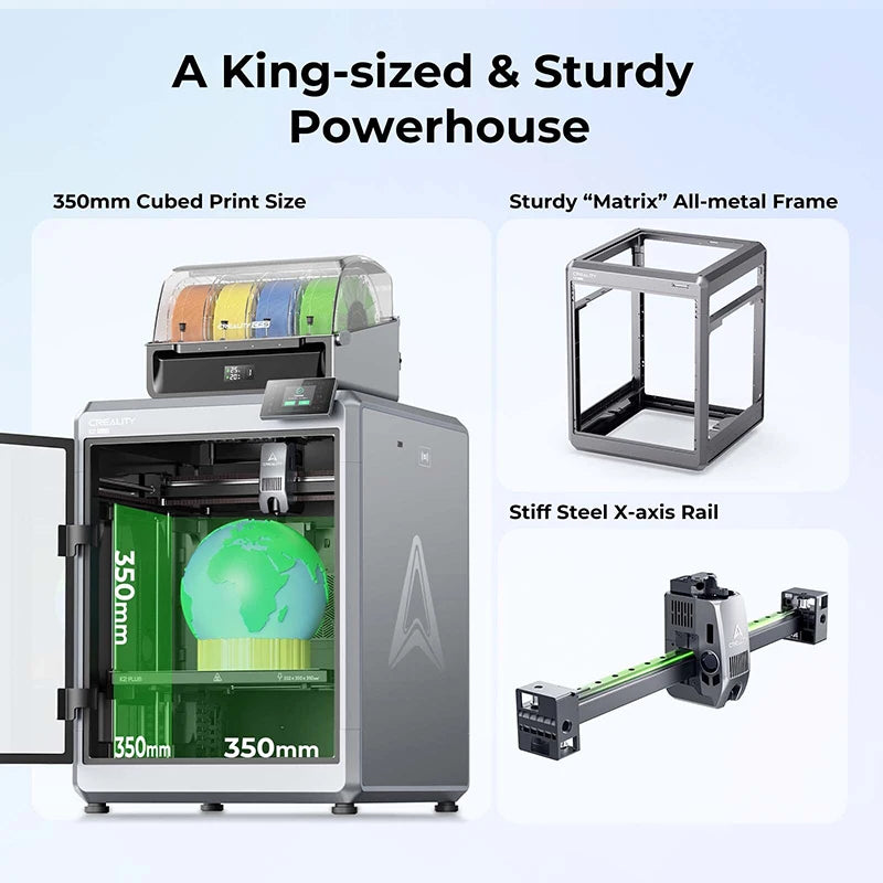 Creality K2 Plus Combo 3D Printer – Multi-Color, CFS, 600mm/s, Auto Leveling
