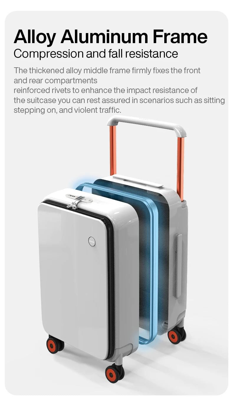 Mixi M9275 Aluminum Frame Hardside Suitcase 2026