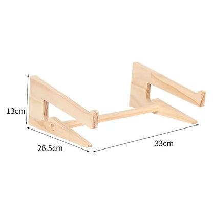 Wood Laptop Stand Lapdesk – Assembled Riser, Cooling Bracket, Reinforced Support Base