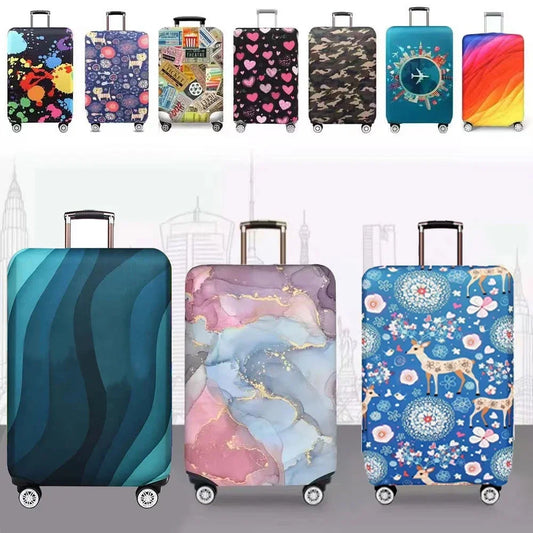 Stretch Elastic Suitcase Cover Protector with Painted Design