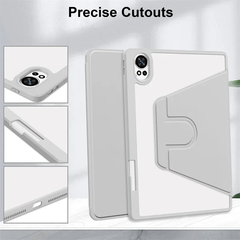 360° Rotating Acrylic Stand Case with Pencil Holder for Huawei MatePad 12x / MatePad Air 12 2024
