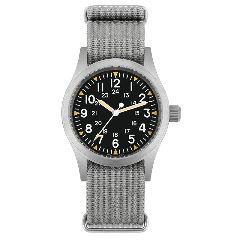 Militado ML05 Vintage Field Watch – 38mm, VH31 Sweep, Sapphire AR Crystal, Luminous