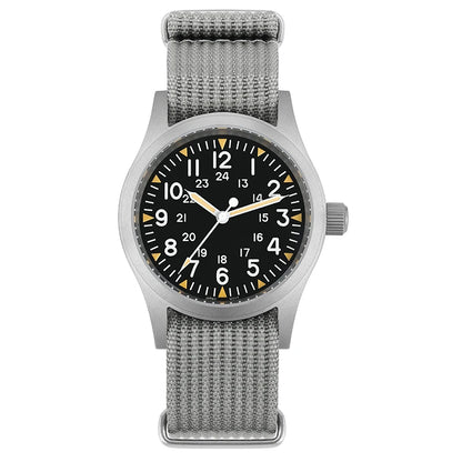 Militado ML05 Vintage Field Watch – 38mm, VH31 Sweep, Sapphire AR Crystal, Luminous