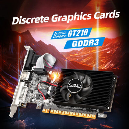 GT210 1GB Graphics Card | DVI VGA HDMI | Low Profile | PCIe 2.0 | Office & Gaming