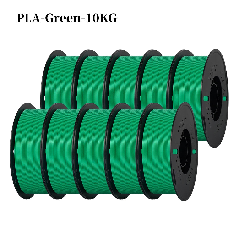 KINGROON 3D Printer Filament – 10 Rolls 1.75mm PLA / PETG, 1KG Each, Mix Colors, Eco-Friendly