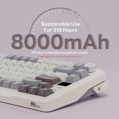 RK ROYAL KLUDGE L98 Left-Handed Mechanical Keyboard – 95%, Gasket, Tri-Mode, RGB, Hot-Swap