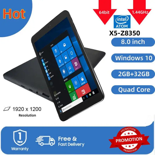 Glavey TC1 8" Windows 10 Tablet | Intel Atom Z8350 | 2GB+32GB | IPS | WiFi | Dual Camera | CE