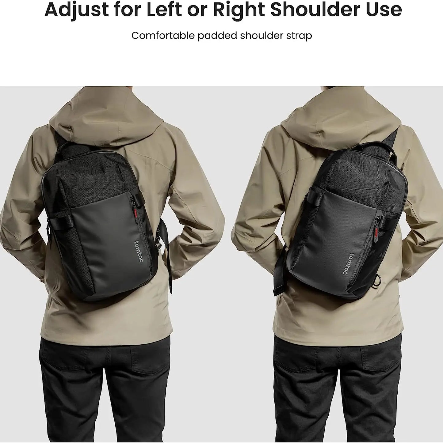 Airrniss 14" EDC Sling Bag – Minimalist Chest Crossbody Backpack for MacBook Pro M1/M2 A2779 A2442