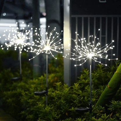 Solar Fireworks Fairy Lights – LED Dandelion Globe String Lights for Garden & Lawn