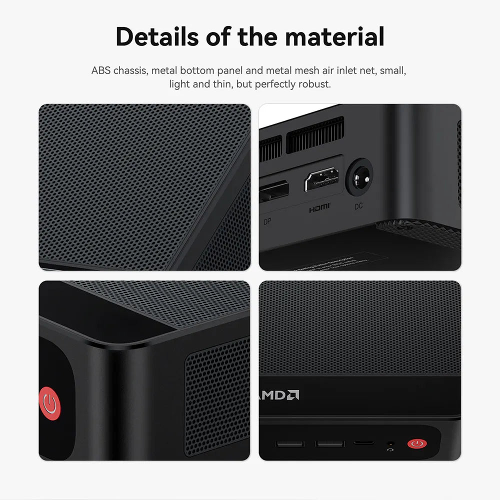 Beelink SER5 Max Mini PC – AMD Ryzen 7 6800U/7735HS, DDR5, WiFi 6, 2.5G LAN