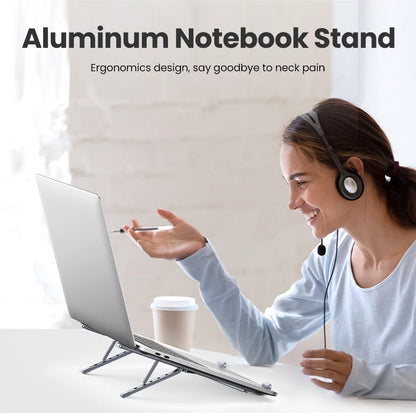 UGREEN Foldable Aluminum Laptop Stand – Adjustable Holder for MacBook, Tablet & Notebook