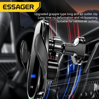 Essager 15W Wireless Car Charger Air Vent Mount – Fast Charging for iPhone, Xiaomi & Huawei