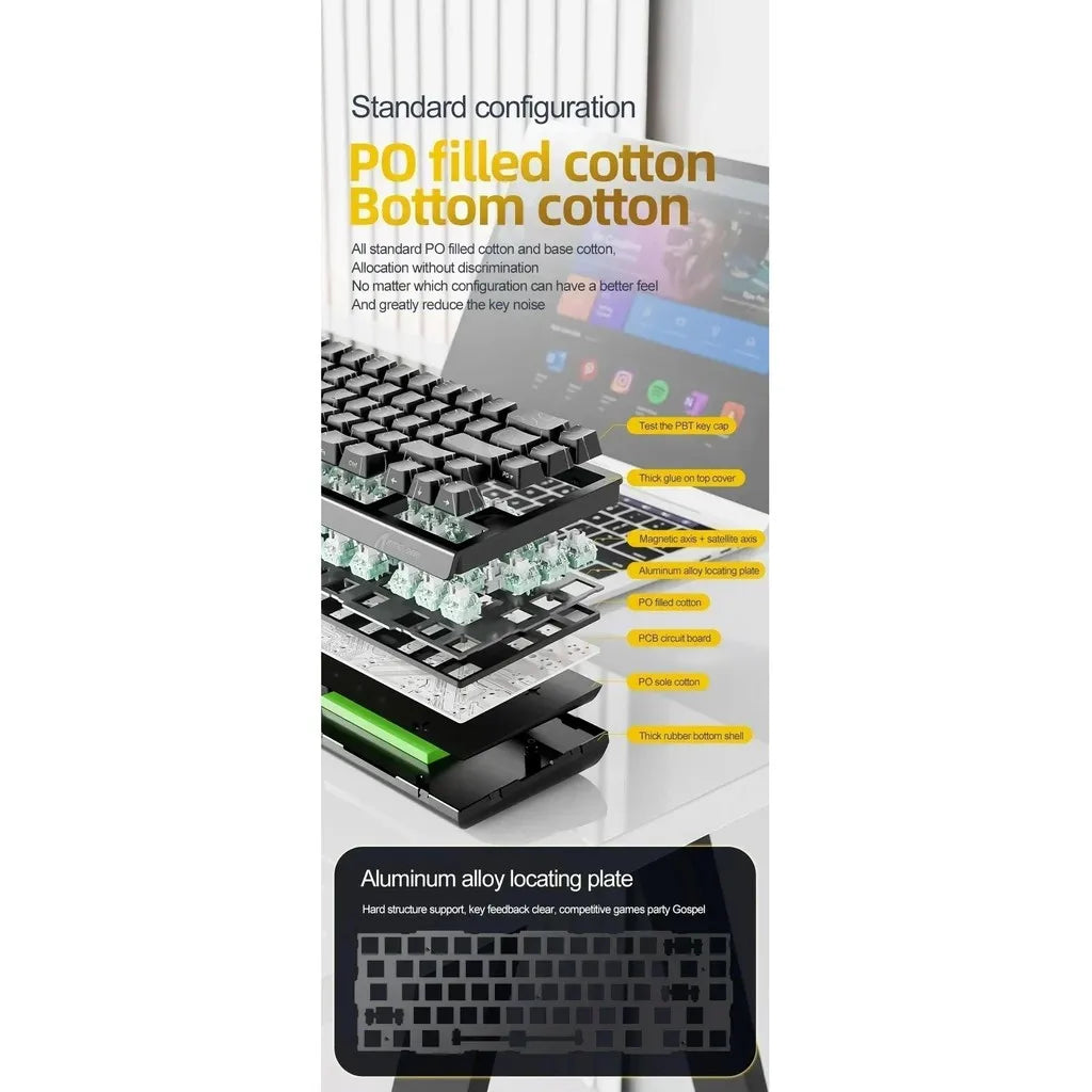 Attack Shark X68 HE Gaming Keyboard – Magnetic Hall Effect, 0.01mm Rapid Trigger, 8000Hz, 68-Key