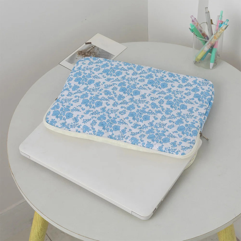 Coquette Floral Laptop Sleeve – 11"/13"/15", Cotton Liner, Carrying Case for Office