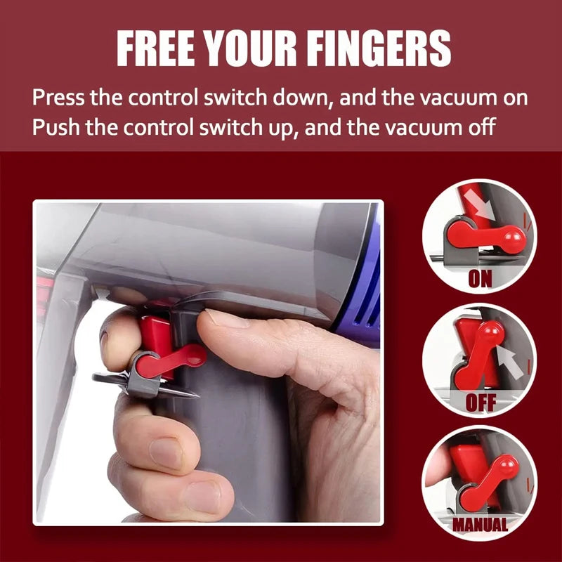 Trigger Lock Clip for Dyson V6 / V7 / V8 / V10 / V11 / V15 – Hands-Free Vacuum Switch Lock