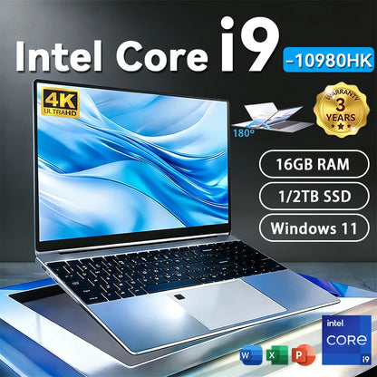 ACEKAMAS 15.6" Gaming Laptop – Intel Core i9-10980HK, 16GB DDR4, up to 2TB SSD, IPS, Windows 11 Pro