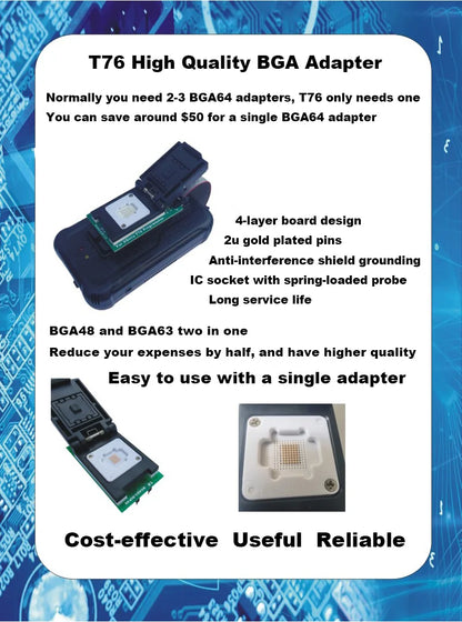 XGecu T76 USB 3.0 Universal Programmer – EEPROM, NAND, eMMC, MCU, GAL