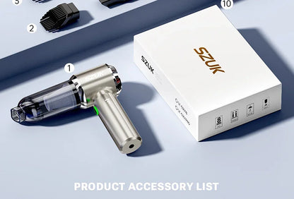 SZUK 18000Pa Mini Wireless Car Vacuum Cleaner – Powerful Portable Handheld Cleaner