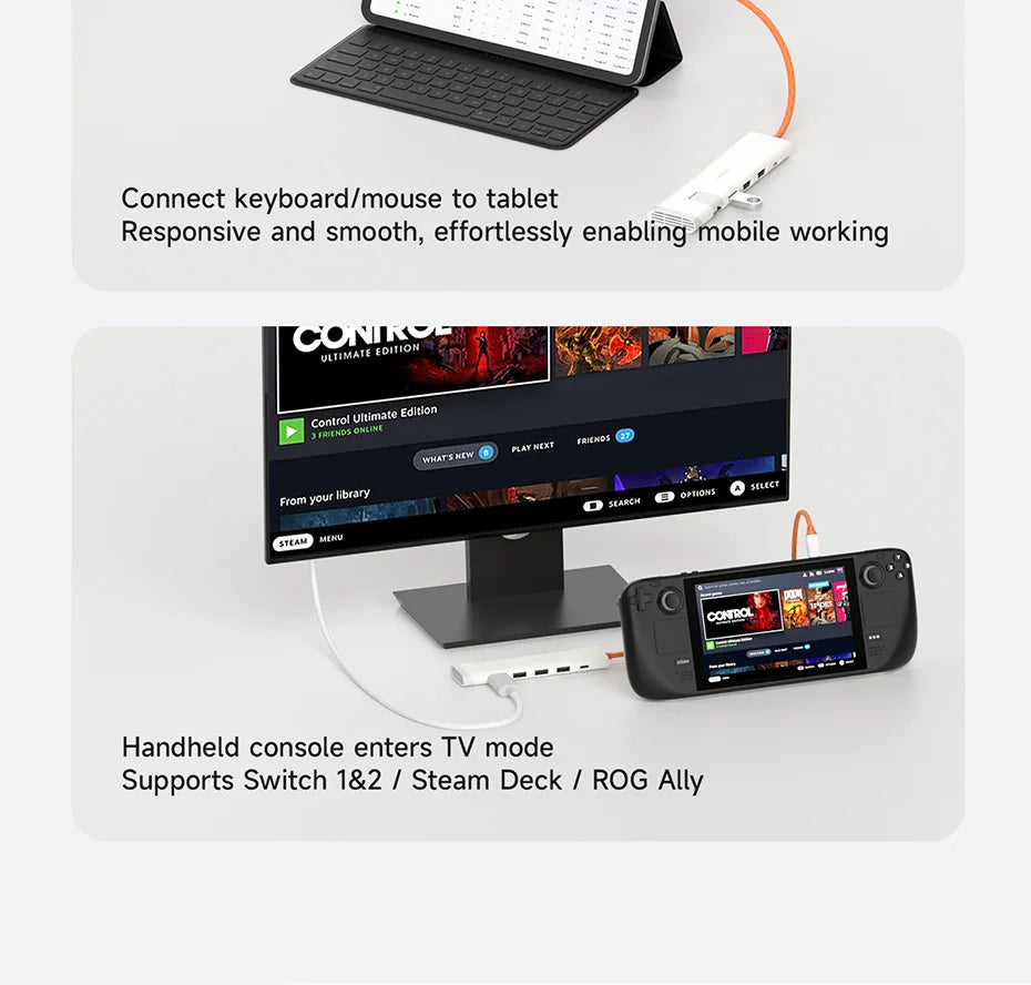 Hagibis USB-C Hub Multiport | 4K HDMI | RJ45 Ethernet | Heat Dissipation | MacBook & Laptops