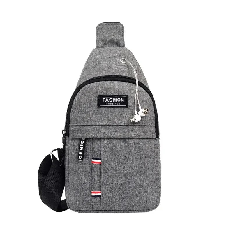 Men's waterproof fanny pack with adjustable strap, large capacity, suitable for outdoor travel, by R.E.D. Shopping.